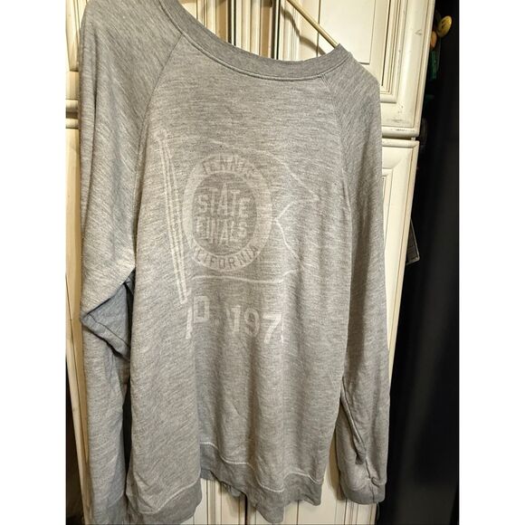 Retrobrand Women's State Finals Graphic Oversized Pullover Sweatshirt Gray Large - Picture 5 of 15